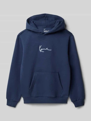 Bluza z kapturem o kroju regular fit z mieszanki bawełny z kieszenią kangurką Karl Kani
