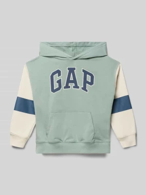 bluza z kapturem o kroju regular fit z nadrukiem z logo GAP
