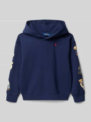 Bluza z kapturem o kroju regular fit z nadrukiem z logo Polo Ralph Lauren Kids
