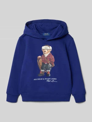 Bluza z kapturem o kroju regular fit z nadrukiem z logo Polo Ralph Lauren Kids