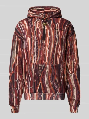 Bluza z kapturem o kroju relaxed fit z czystej bawełny COLUCCI Średniobrązowy