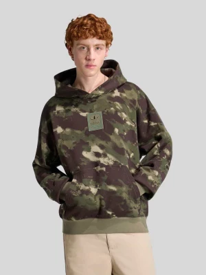 Bluza z kapturem o kroju relaxed fit z czystej bawełny model 'CAMO' adidas Originals Ciemnozielony