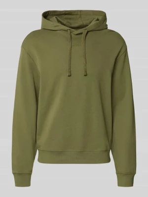 Bluza z kapturem o kroju relaxed fit z czystej bawełny model 'Dapo' Hugo Oliwkowy