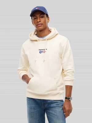 Bluza z kapturem o kroju relaxed fit z czystej bawełny Tommy Jeans Złamany biały