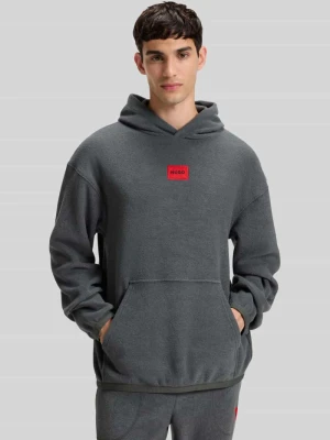 Bluza z kapturem o kroju relaxed fit z dodatkiem wiskozy HUGO