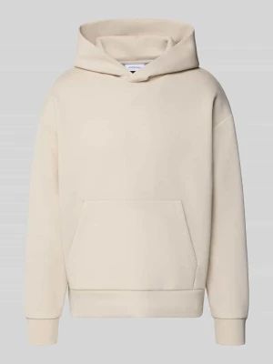 Bluza z kapturem o kroju relaxed fit z domieszką bawełny model 'Barron' Jack&Jones Złamany biały