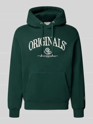 Bluza z kapturem o kroju relaxed fit z mieszanka bawełny model 'FREDERIKSBERG' Jack&Jones Ciemnozielony
