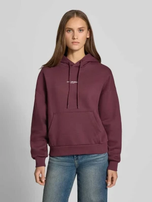 Bluza z kapturem o kroju relaxed fit z mieszanka bawełny model 'VESTERBRO' JJXX Bordowy