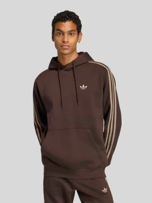 Bluza z kapturem o kroju relaxed fit z mieszanki bawełny adidas Originals Ciemnobrązowy