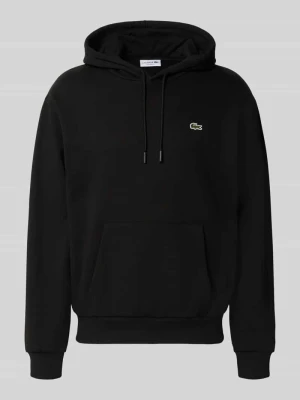 Bluza z kapturem o kroju relaxed fit z mieszanki bawełny Lacoste Czarny