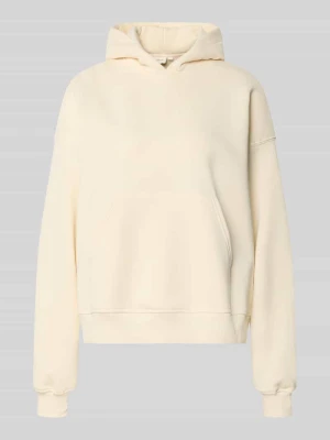 Bluza z kapturem o kroju relaxed fit z mieszanki bawełny model 'Iconic' Gina Tricot Jasnożółty