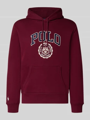 Bluza z kapturem o kroju relaxed fit z mieszanki bawełny Polo Ralph Lauren Bordowy