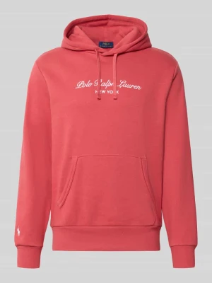 Bluza z kapturem o kroju relaxed fit z mieszanki bawełny Polo Ralph Lauren Wiśniowy