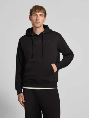 Bluza z kapturem o kroju relaxed fit z mieszanki bawełny z detalem z logo Alpha Industries Czarny