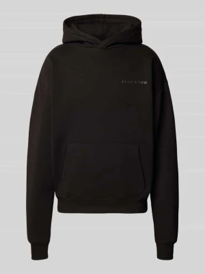 Bluza z kapturem o kroju relaxed fit z mieszanki bawełny z detalem z logo PROHIBITED Czarny