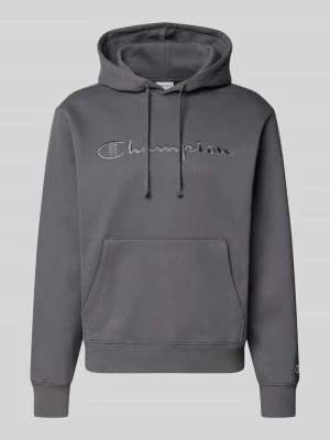 Bluza z kapturem o kroju relaxed fit z mieszanki bawełny z wyhaftowanym logo Champion Ciemnoszary