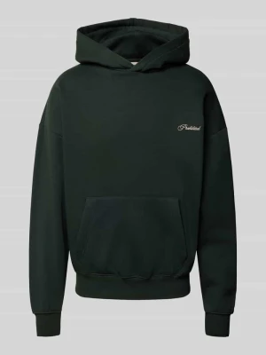 Bluza z kapturem o kroju relaxed fit z mieszanki bawełny z wyhaftowanym logo PROHIBITED Ciemnozielony