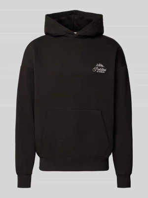 Bluza z kapturem o kroju relaxed fit z mieszanki bawełny z wyhaftowanym logo PROHIBITED Czarny