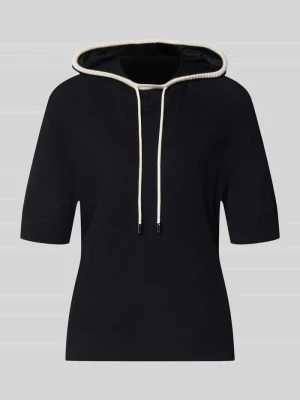 Bluza z kapturem o kroju relaxed fit z mieszanki wełny Marc Cain