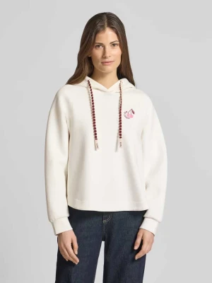 Bluza z kapturem o kroju relaxed fit z nadrukiem z motywem Marc Cain