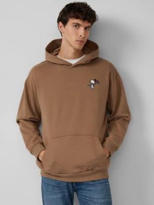 Bluza z kapturem o luźnym kroju z grafiką Peanuts® s.Oliver brązowy
