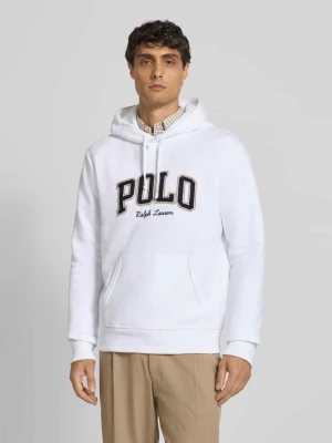 Bluza z kapturem o luźnym kroju z mieszanki bawełny Polo Ralph Lauren Biały