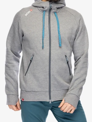 Bluza z kapturem Ocun Hoodie Zipper - grey paloma/excalibur