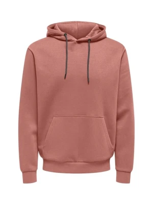 Bluza z kapturem Only & Sons jasnoróżowy