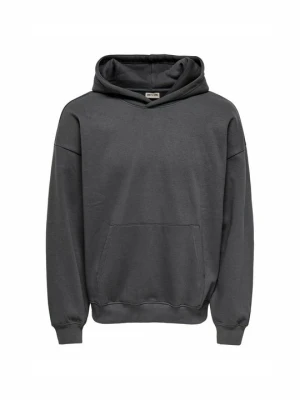 Bluza z kapturem Only & Sons szary