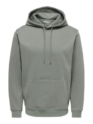 Bluza z kapturem Only & Sons szary