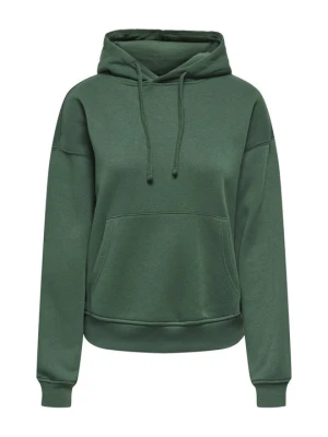 Bluza z kapturem Only zielony