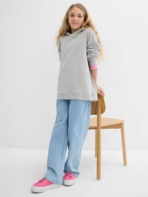 Bluza z kapturem oversize z bawełną organiczną bonprix