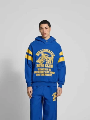 Bluza z kapturem oversized z bawełny Billionaire Boys Club Niebieski