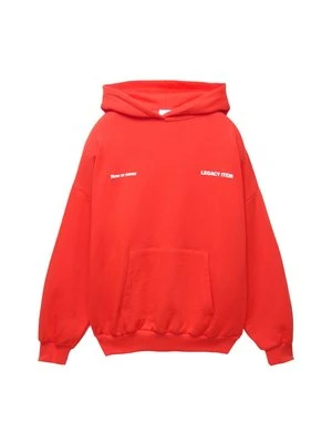 Bluza z kapturem PULL&BEAR koralowy