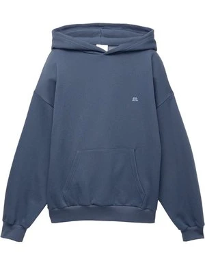 Bluza z kapturem PULL&BEAR granatowy