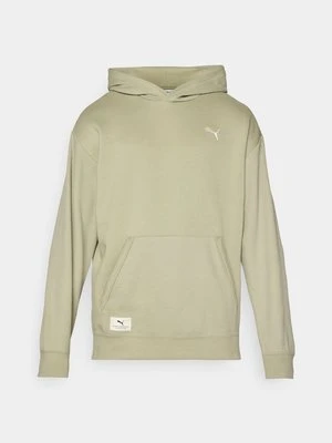 Bluza z kapturem Puma oliwkowy