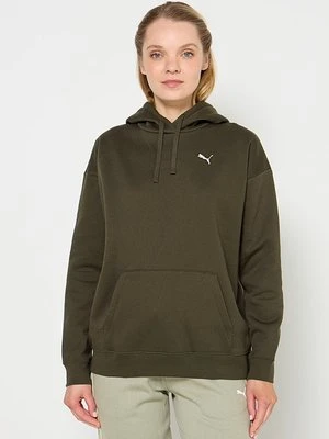 Bluza z kapturem Puma oliwkowy