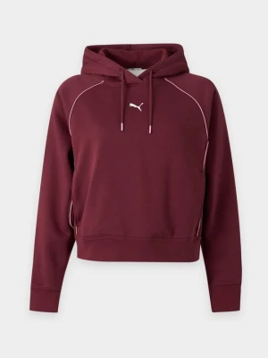 Bluza z kapturem Puma ciemnoczerwony