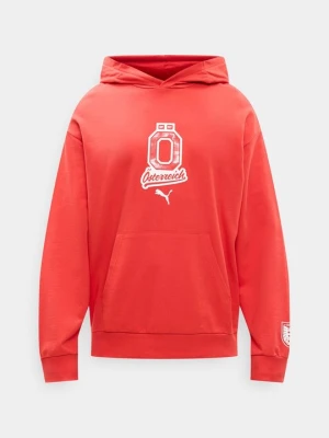 Bluza z kapturem Puma czerwony
