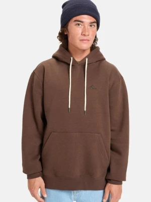 Bluza z kapturem Quiksilver ciemnobrązowy melanż