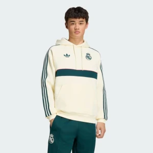 Bluza z kapturem Real Madryt Originals Adidas Ivory