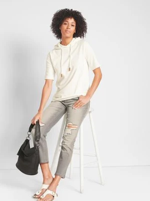 Bluza z kapturem, rękawy 1/2 bonprix