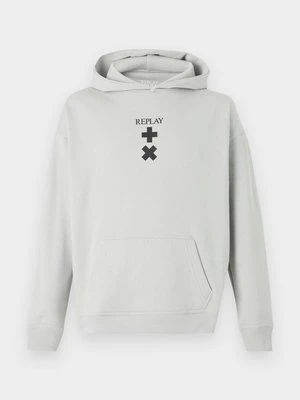 Bluza z kapturem Replay szary