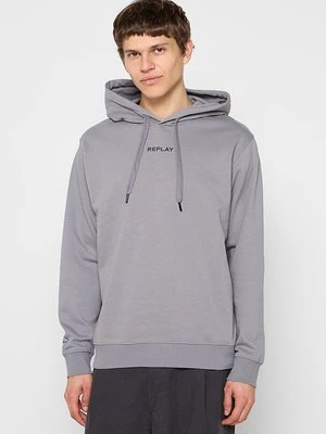 Bluza z kapturem Replay szary