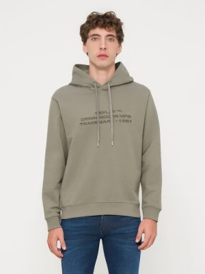 Bluza z kapturem Replay khaki