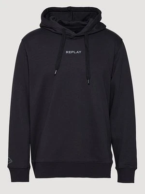 Bluza z kapturem Replay czarny