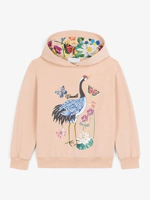 Bluza z kapturem Roberto Cavalli łososiowy