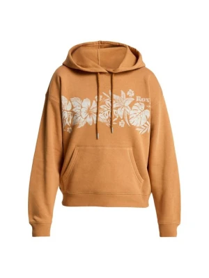 Bluza z kapturem Roxy jasnobrązowy
