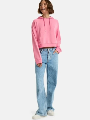 Bluza z kapturem Roxy różowy
