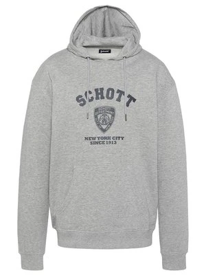 Bluza z kapturem Schott jasnoszary